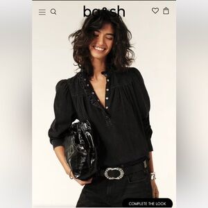 Ba&sh nwt black Milac blouse size 1 small
